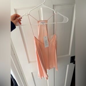 Cami NYC Blush Pink Lace Trim Camisole